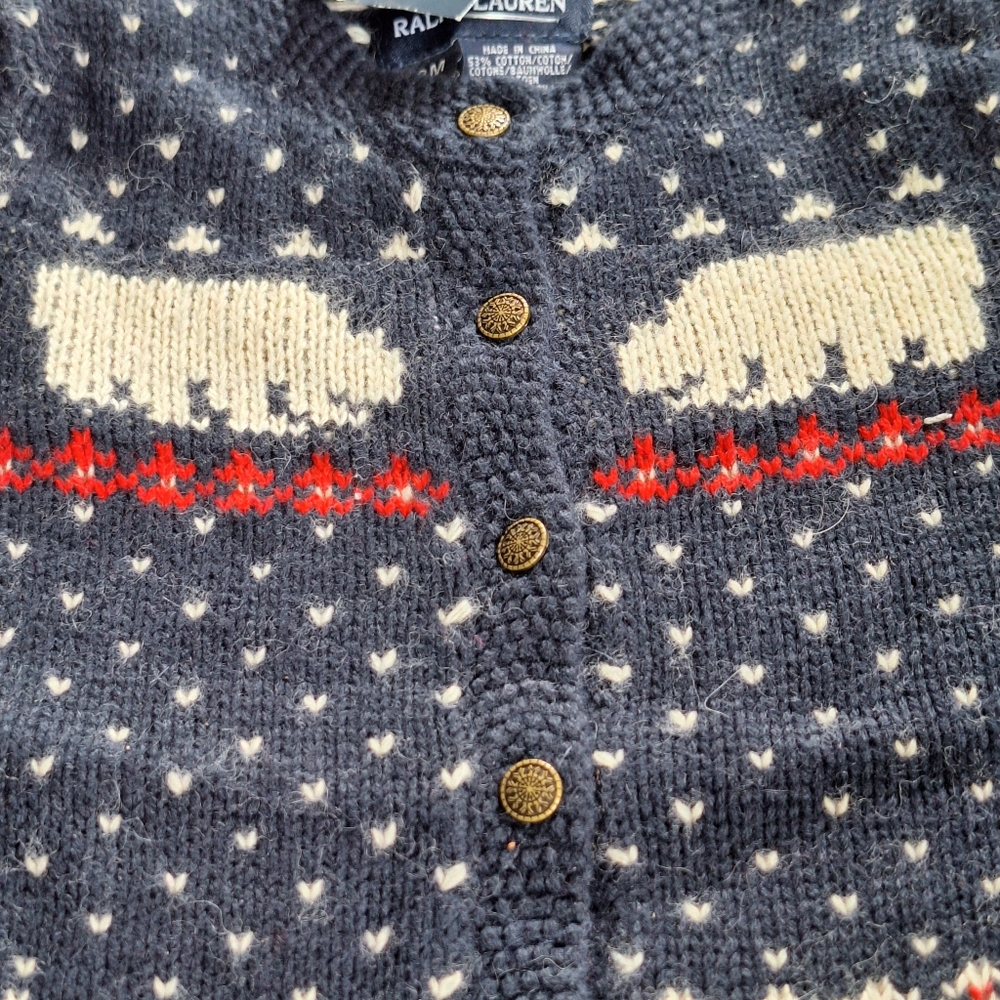Ralph Lauren NWT Blue Bear sweater 18 Months - Picture 4 of 9